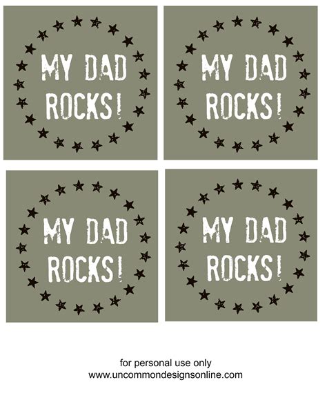 My Dad Rocks Printable